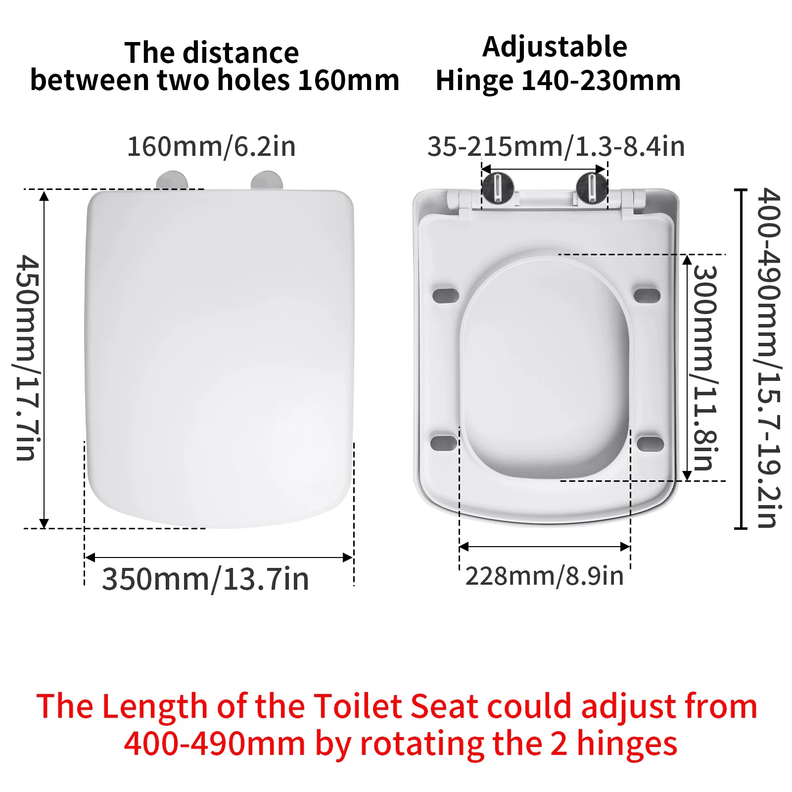 Slow Close O-Shape Toilet Seat Quiet Lid Durable Anti-Bacterial Simple Top Fixing Removable Universal Bathroom Accessories