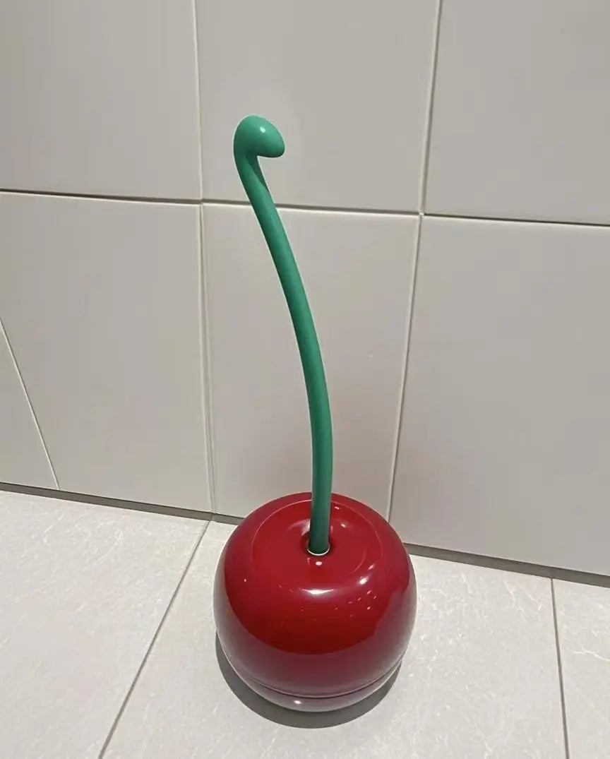 Hot Toilet Brushes, Toilet Holders, Bathroom Accessories, Creative and Cute Cherry Shaped Toilet Brush Holder Set Cleaning Tool