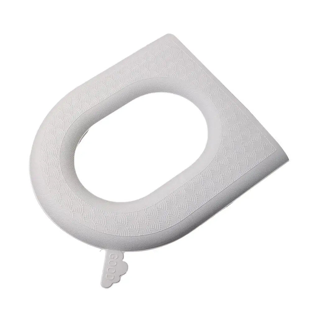 Toilet Seat Cover Soft Waterproof EVA Toilet Cushion Sticker Winter Warm Bathroom Close Stool Protector Bathroom Accessories