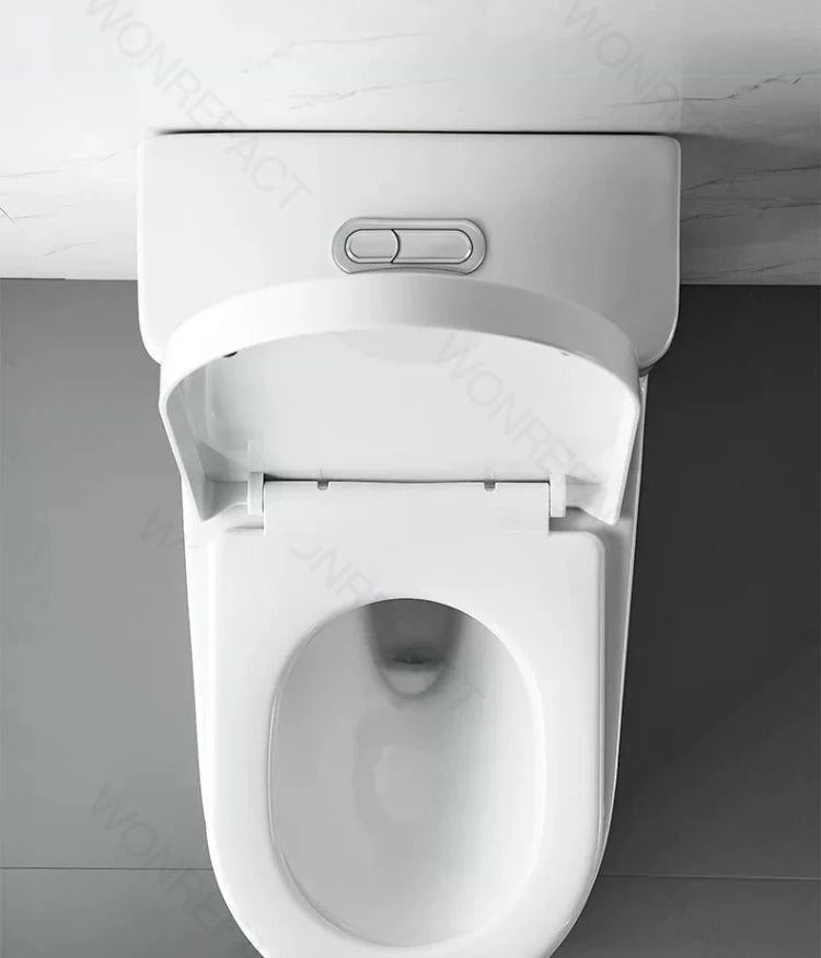 Bathroom Toilet Lid Easy Installation Widened Arc Toilet Lid Round Toilet Seat Elongated Oval Seat Silent Closed Seat（White）