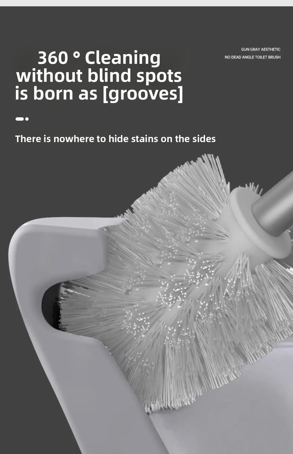 Space Aluminum Toilet Brush No Dead Angle Cleaning Wall Hanging Perforation-free Toilet Brush Escobilla Wc Toilet Cleaner Home