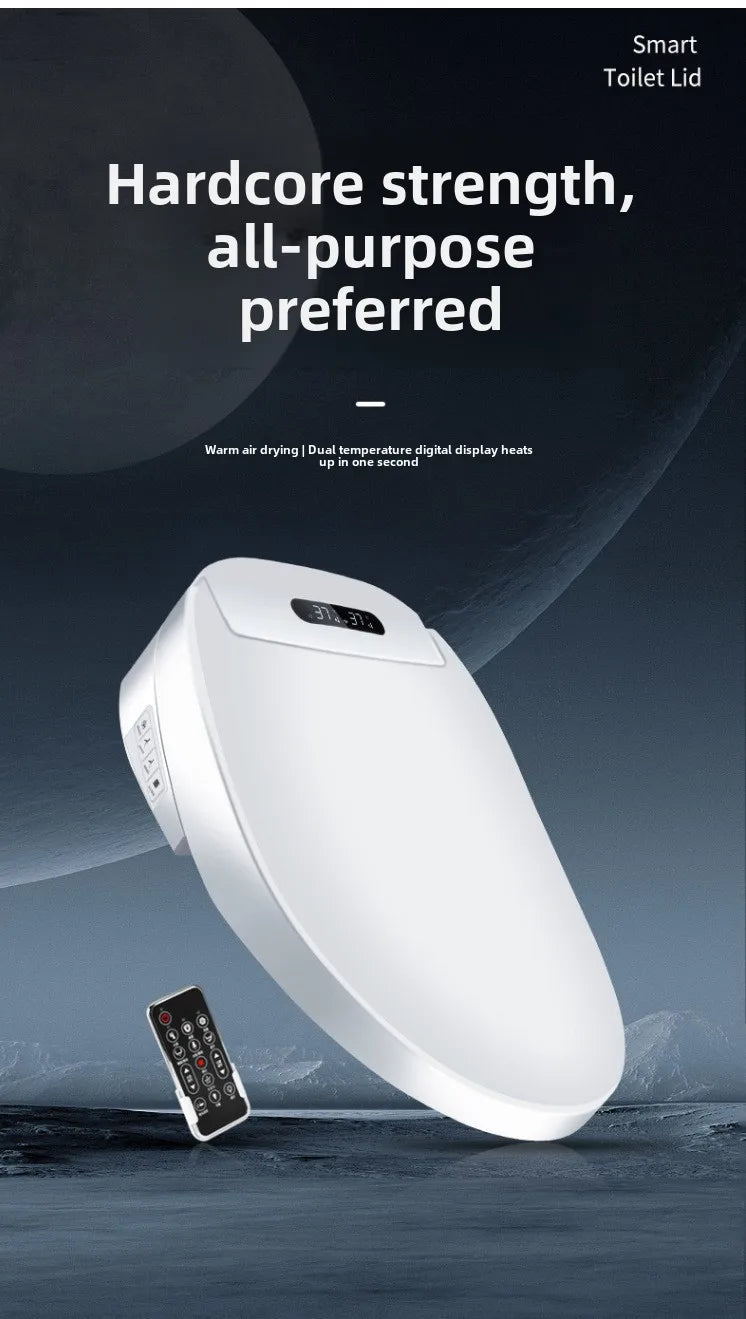 Self-Cleaning Smart Toilet Seat Cover with Remote Control and Water Pressure Limitation-Free