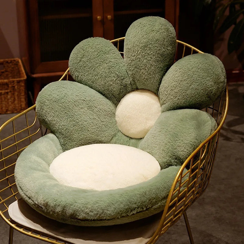 Sun Flower One-piece Seat Cushion, Integrated Seat Cushion, Office Sedentary Chair Cushion, Dormitory Plush Petal Butt Cushion