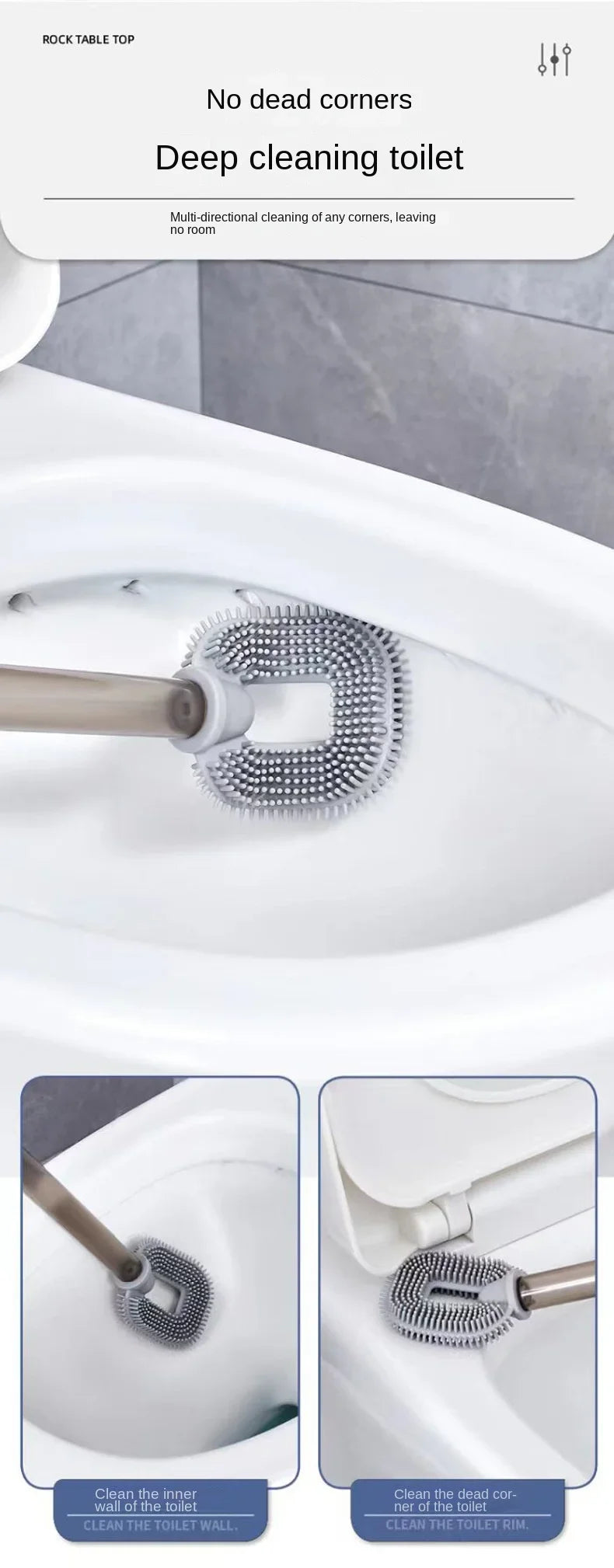 Soap Dispensing Toilet Brush with Holder TPR Silicone Long Handled Cleaning Brush Wc Toilet Brushes Bathroom Accessories