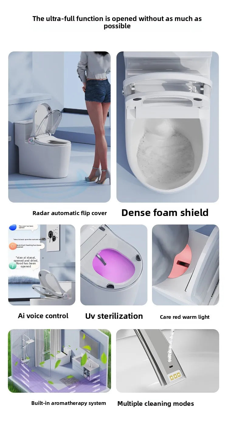 Auto Flip Smart Toilet Seat Cover with Constant Temperature Heating Multi Function Universal Bidet