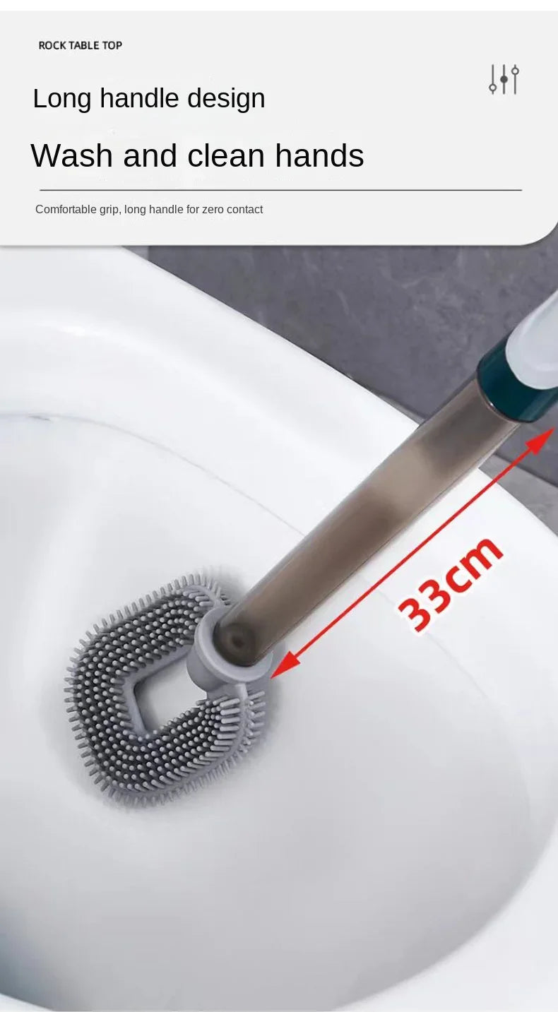 Soap Dispensing Toilet Brush with Holder TPR Silicone Long Handled Cleaning Brush Wc Toilet Brushes Bathroom Accessories