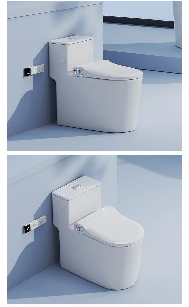 Auto Flip Smart Toilet Seat Cover with Constant Temperature Heating Multi Function Universal Bidet
