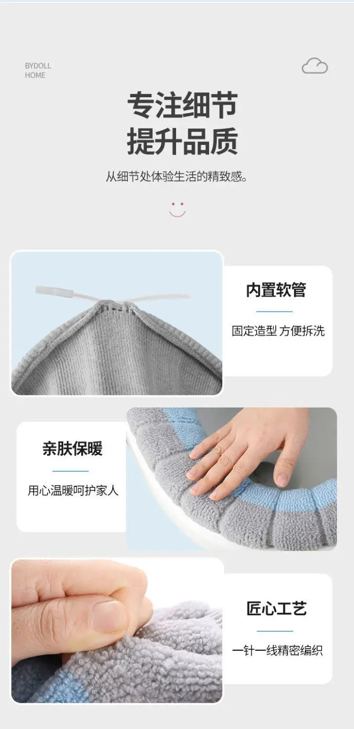 4/1 Pieces Toilet Seat Pad Toilet Seat Covers with Handle Soft Bathroom Toilet Lid Cover Cushion Thicker Stretchable Washable