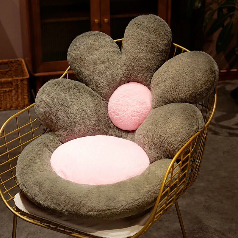 Sun Flower One-piece Seat Cushion, Integrated Seat Cushion, Office Sedentary Chair Cushion, Dormitory Plush Petal Butt Cushion