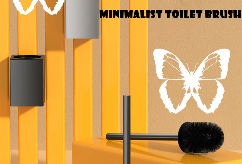 Toilet brush toilet holder bathroom accessories Creative Wall Mounted Aluminum Alloy Lavatory Brush Toilet Brush Holder Set