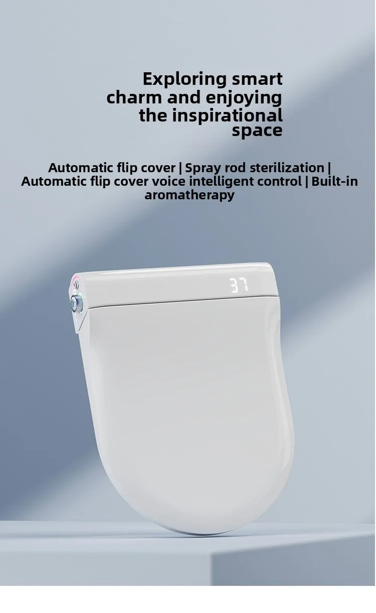 Auto Flip Smart Toilet Seat Cover with Constant Temperature Heating Multi Function Universal Bidet
