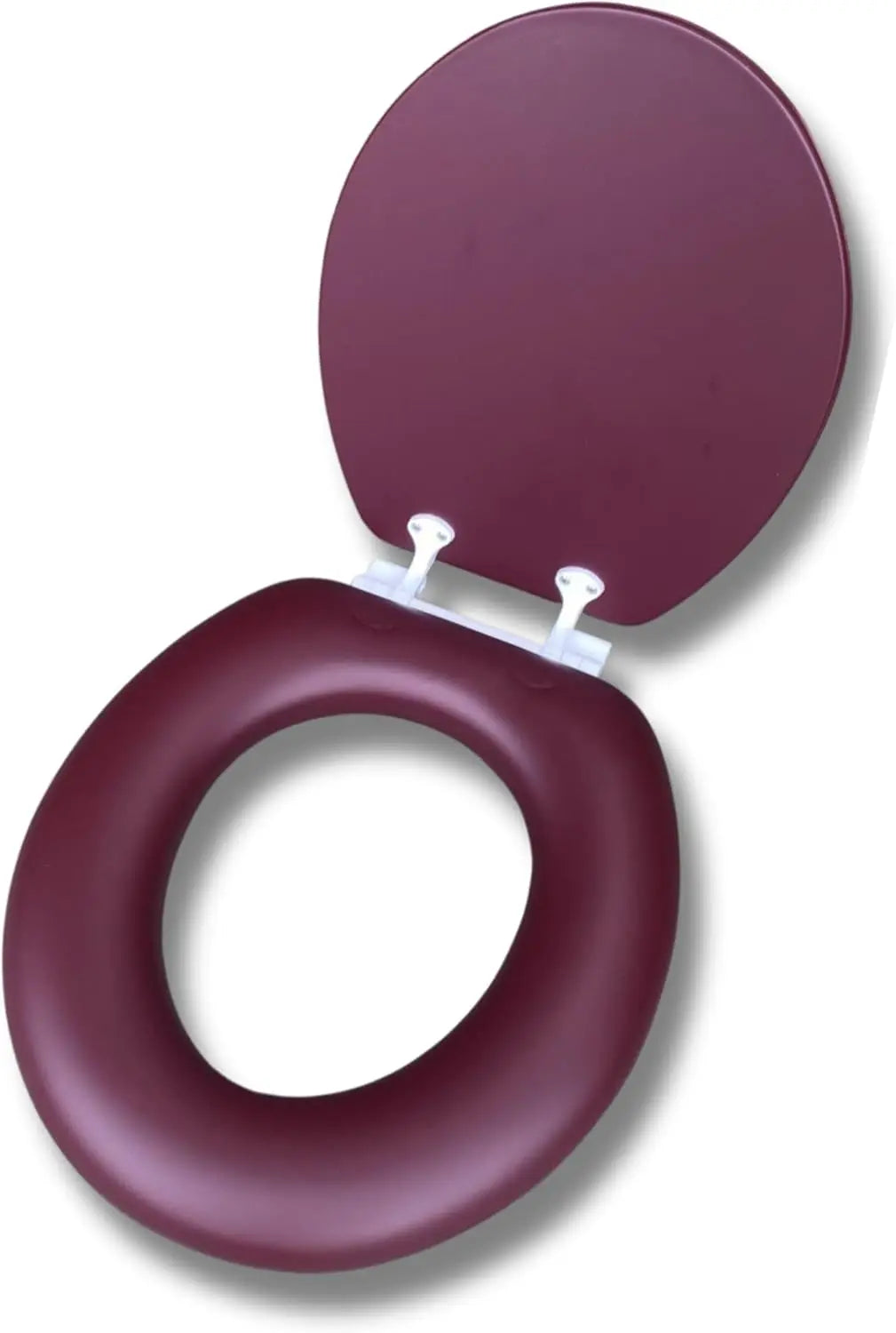 Soft Padded Toilet Seat – Extra Soft Foam Comfort, Adjustable Hinges – Ideal for Elderly, Post-Surgery, Sensitive Skin – Burgund
