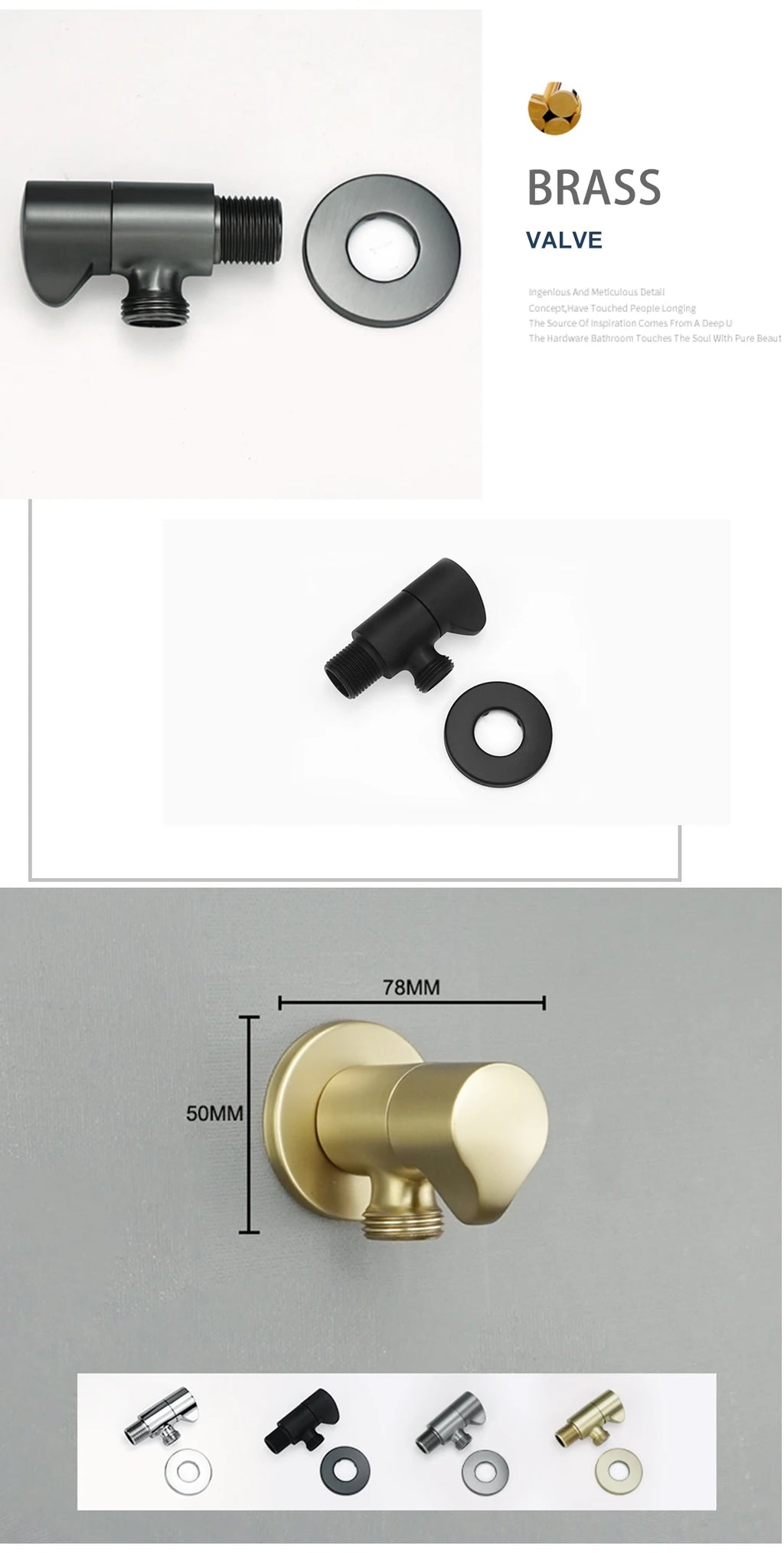 Brushed Gold Handheld Toilet Seat Bathtub Sprayer Stainless Steel Shower Handheld Spray Gun Wall-Mounted Bathroom Accessories