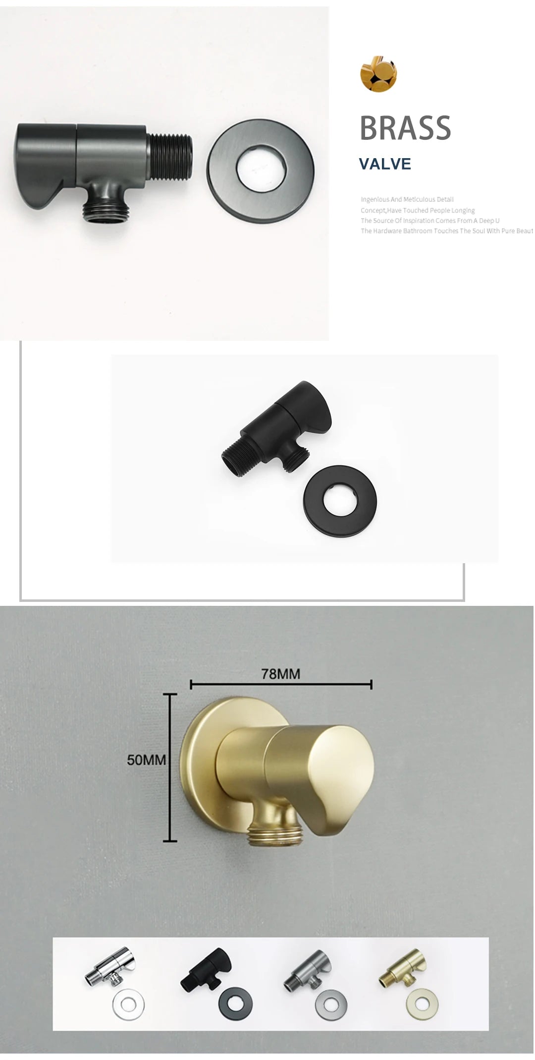 Brushed Gold Handheld Toilet Seat Bathtub Sprayer Stainless Steel Shower Handheld Spray Gun Wall-Mounted Bathroom Accessories