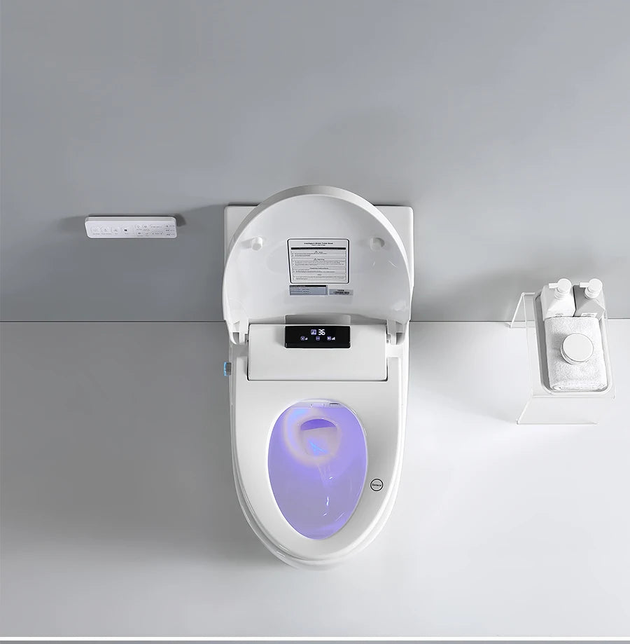 FOHEEL Auto Open Smart Toilets With Heated Bidet Seat Soft Close Toilet Seat