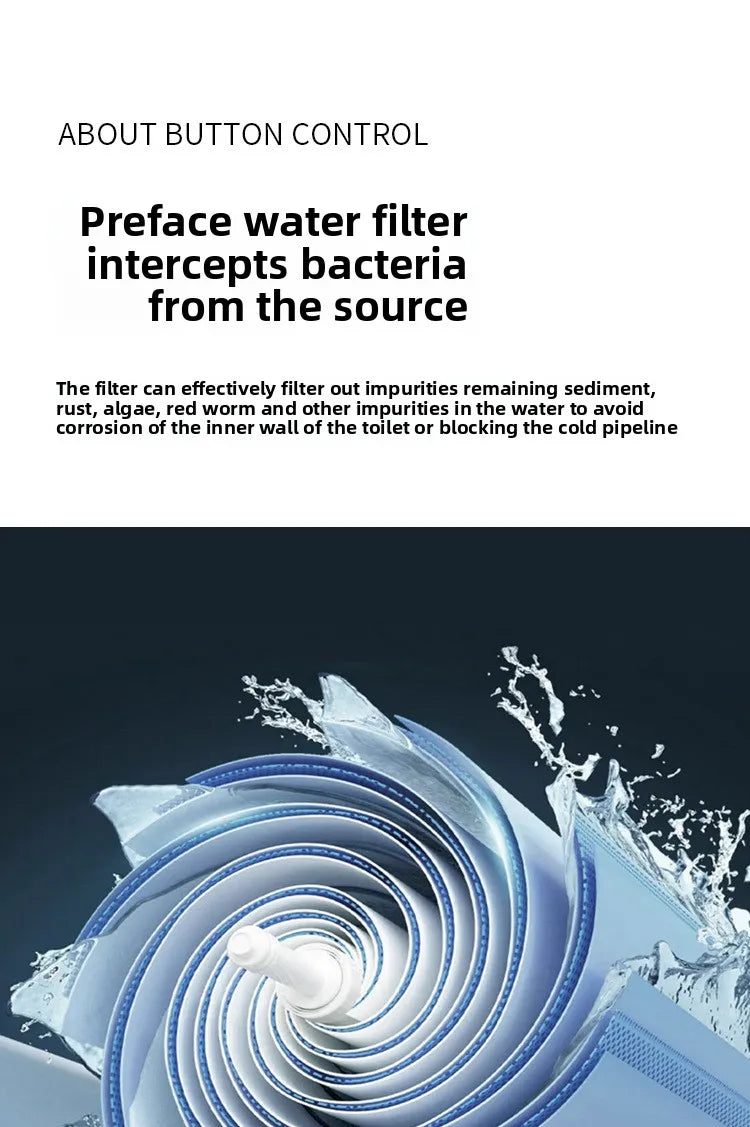 Auto Flip Smart Toilet Seat Cover with Constant Temperature Heating Multi Function Universal Bidet