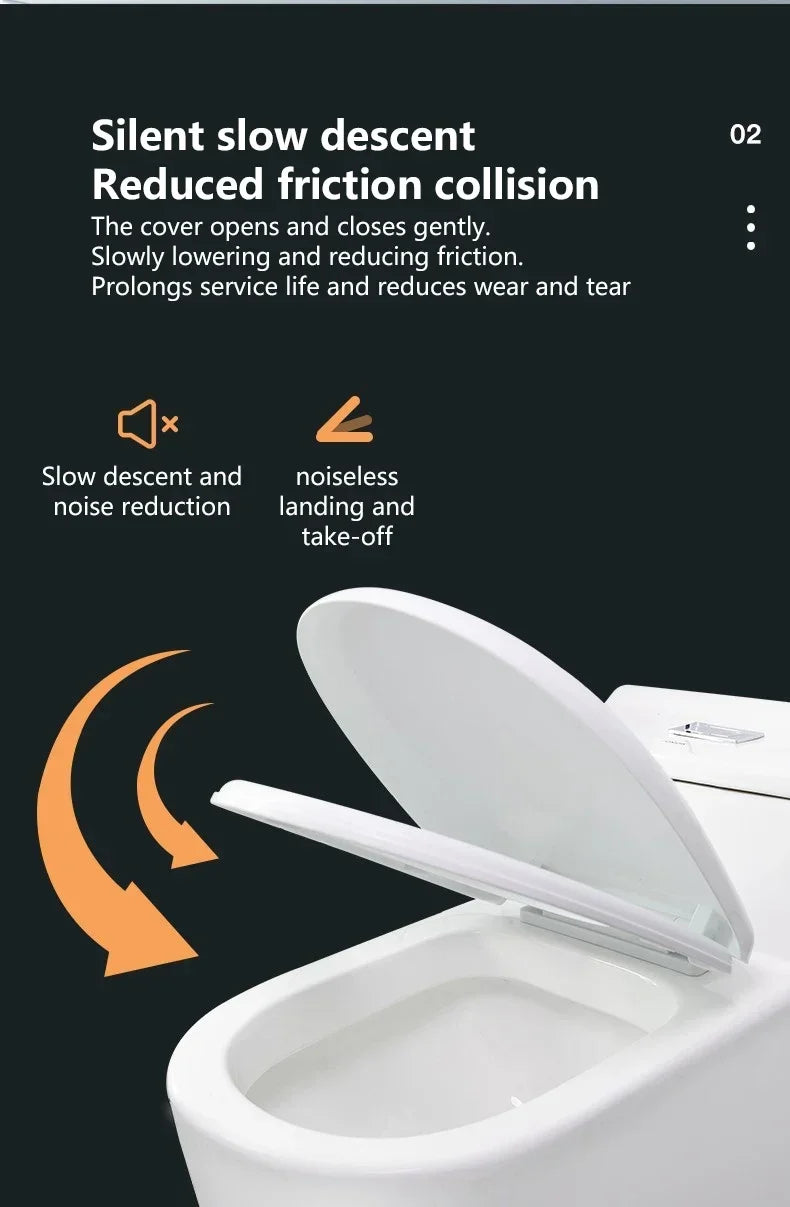 Household Toilet Seats Cover Toilet Accessories Seats Quiet-Close Toilet Lid Toilet Seats Countoured Seats Toilet Hardware