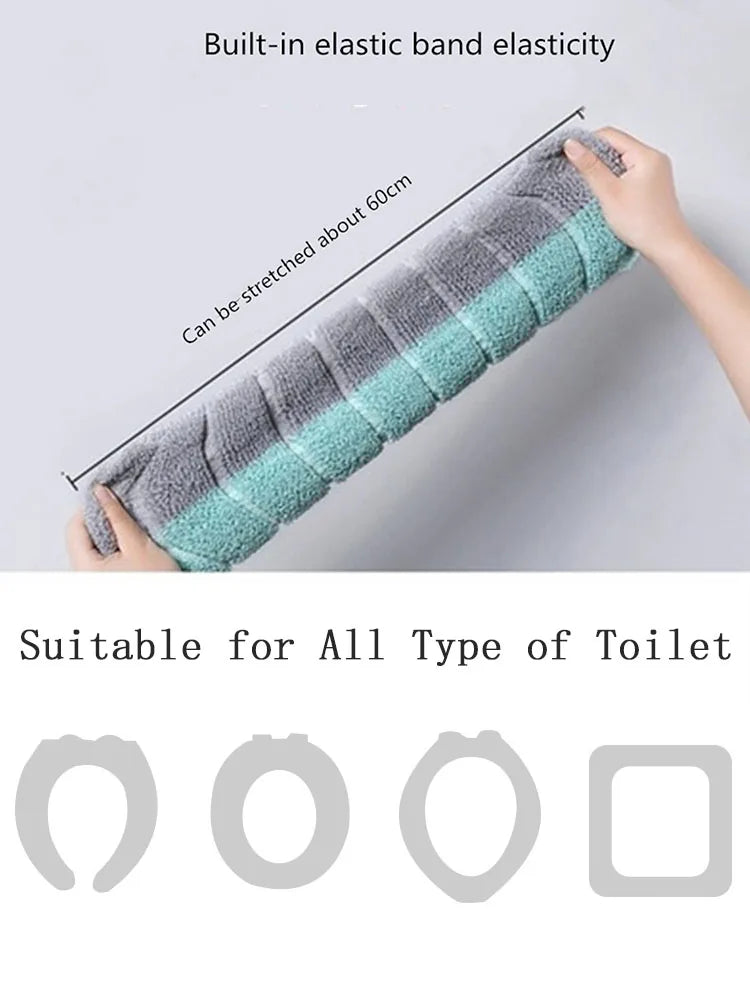 4/1 Pieces Toilet Seat Pad Toilet Seat Covers with Handle Soft Bathroom Toilet Lid Cover Cushion Thicker Stretchable Washable