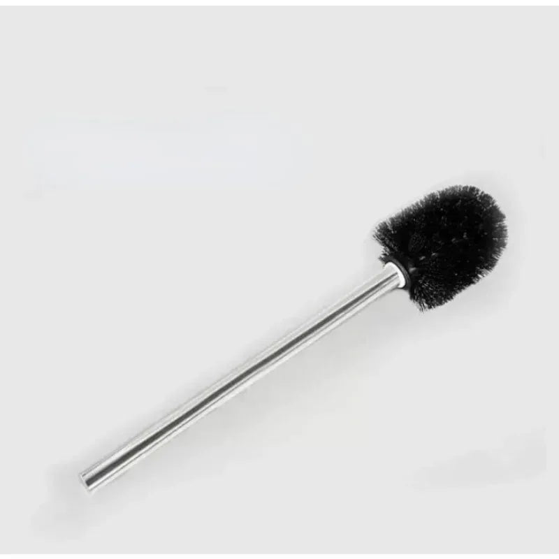 1/2pcs Japanese Minimalist Toilet Brush with Stainless Steel Handle Premium Brush Head for Bathroom Cleaning