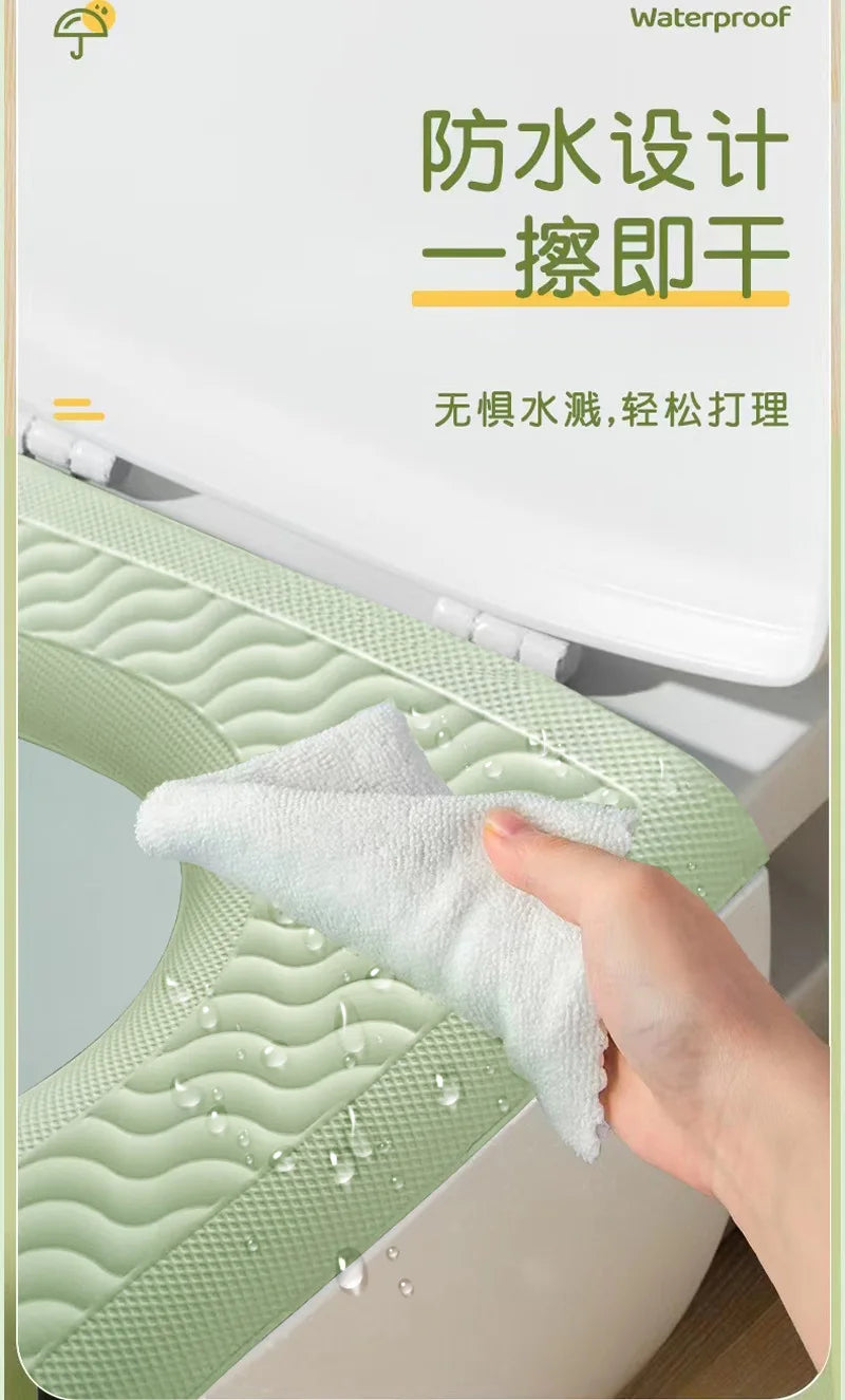 Universal Toilet Seat Macaron Color Four Seasons Closestool Mat Soft Toilet Seat Cushion Bathroom Toilet Accessories EVA
