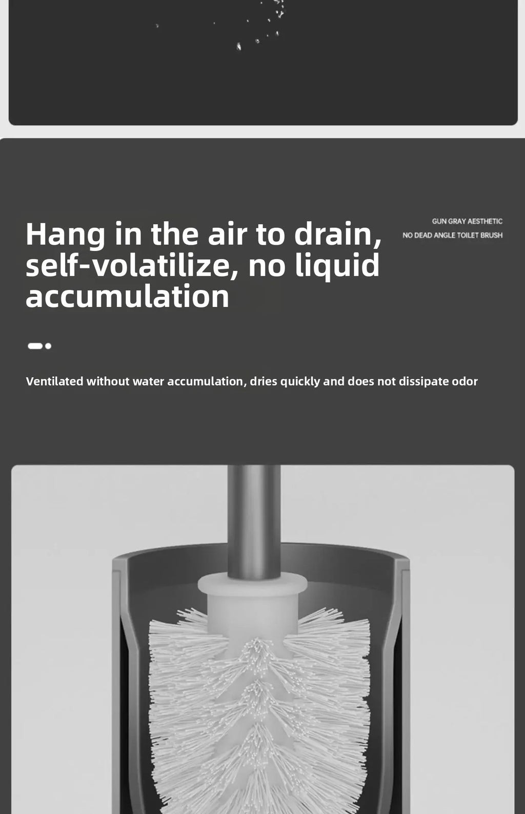 Space Aluminum Toilet Brush No Dead Angle Cleaning Wall Hanging Perforation-free Toilet Brush Escobilla Wc Toilet Cleaner Home