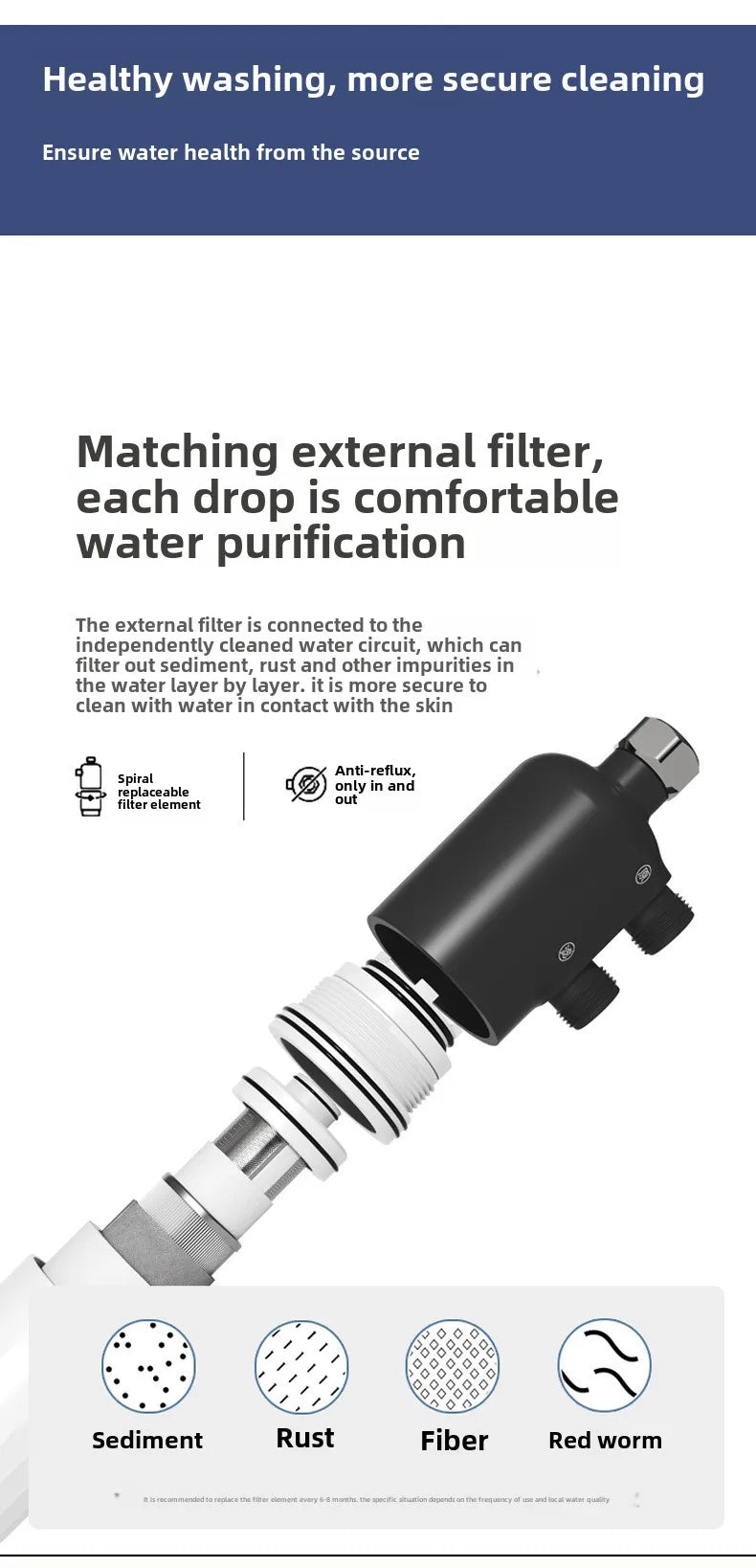 Smart Toilet Seat Cover with Instant Heating, Multi-function Wash, Foam Shield, Electric Bidet Lid for Household Bathroom