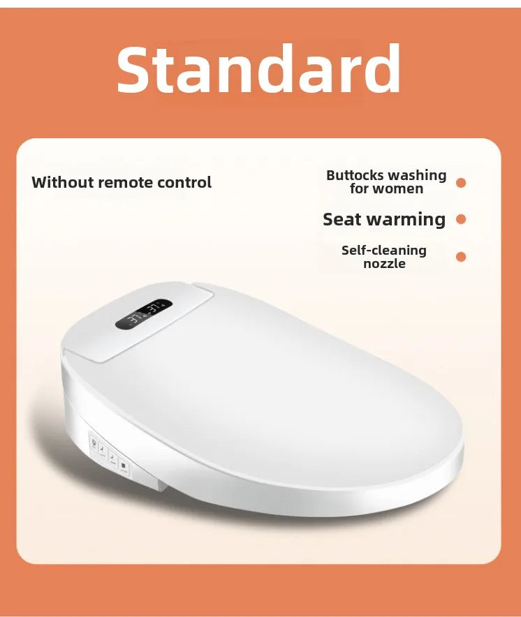 Self-Cleaning Smart Toilet Seat Cover with Remote Control and Water Pressure Limitation-Free