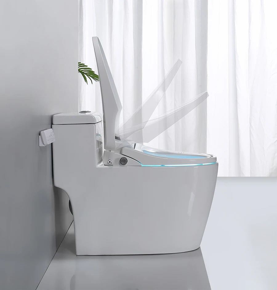 FOHEEL Auto Open Smart Toilets With Heated Bidet Seat Soft Close Toilet Seat