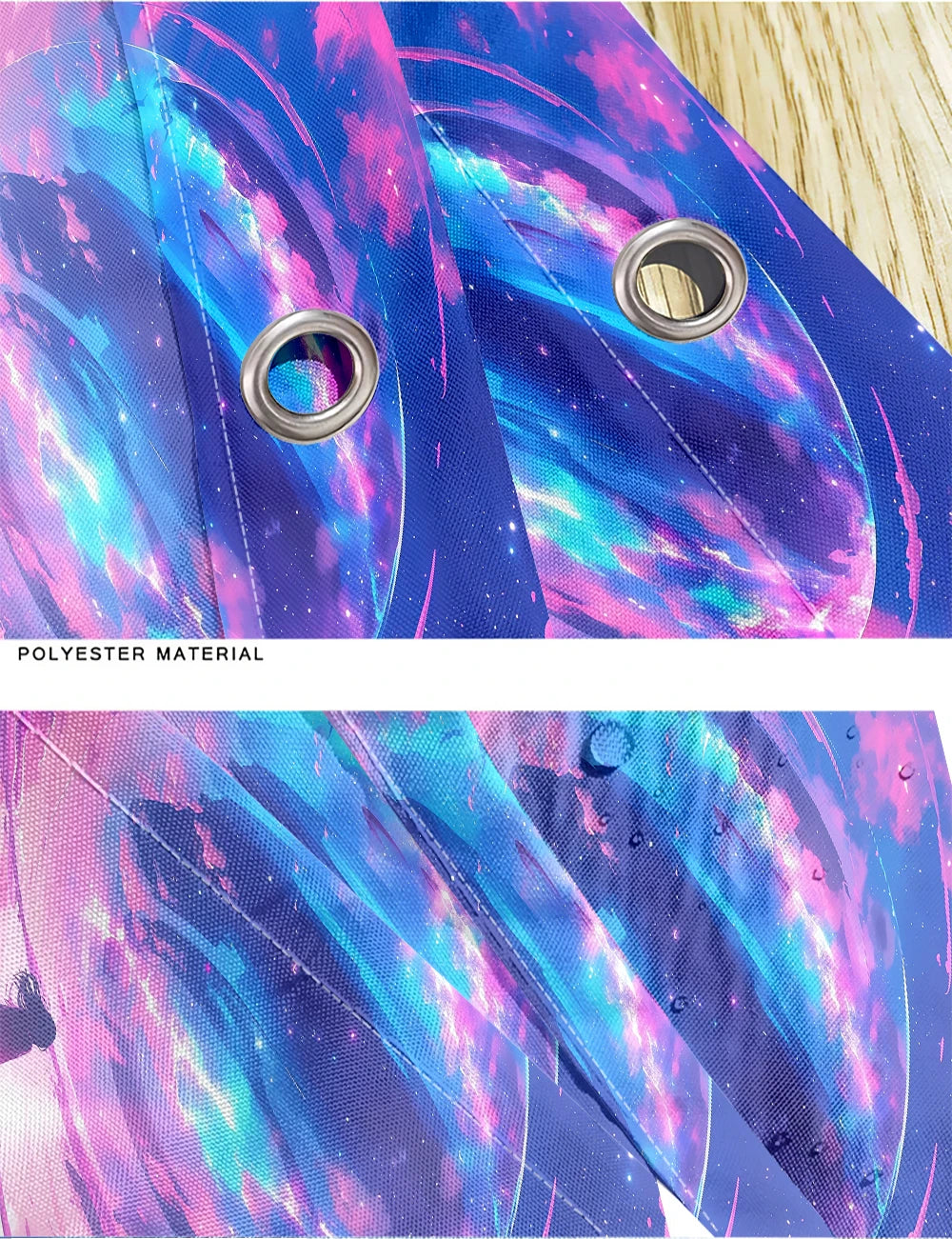 1/4 Piece Colorful Milky Way Starry Sky Shower Curtain Bathroom Set Anti Slip Floor Mat U-shaped Floor Mat with Hook Toilet Seat