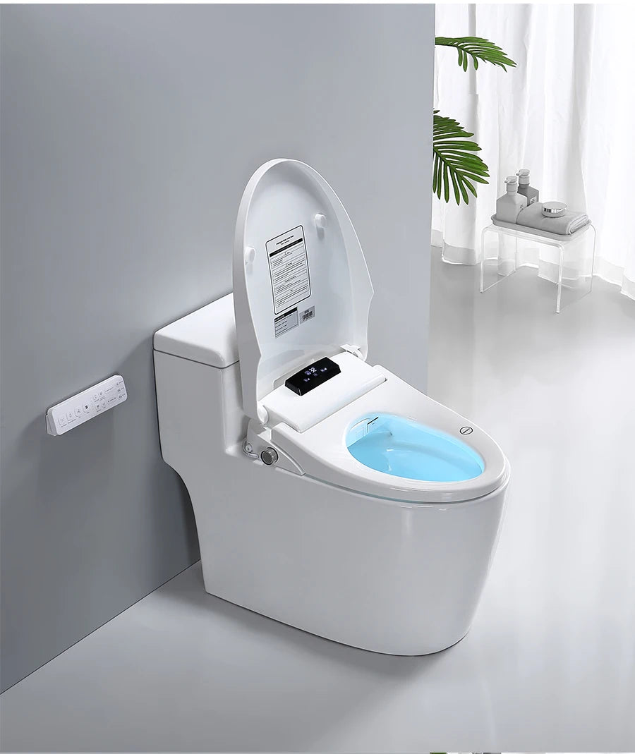 FOHEEL Auto Open Smart Toilets With Heated Bidet Seat Soft Close Toilet Seat