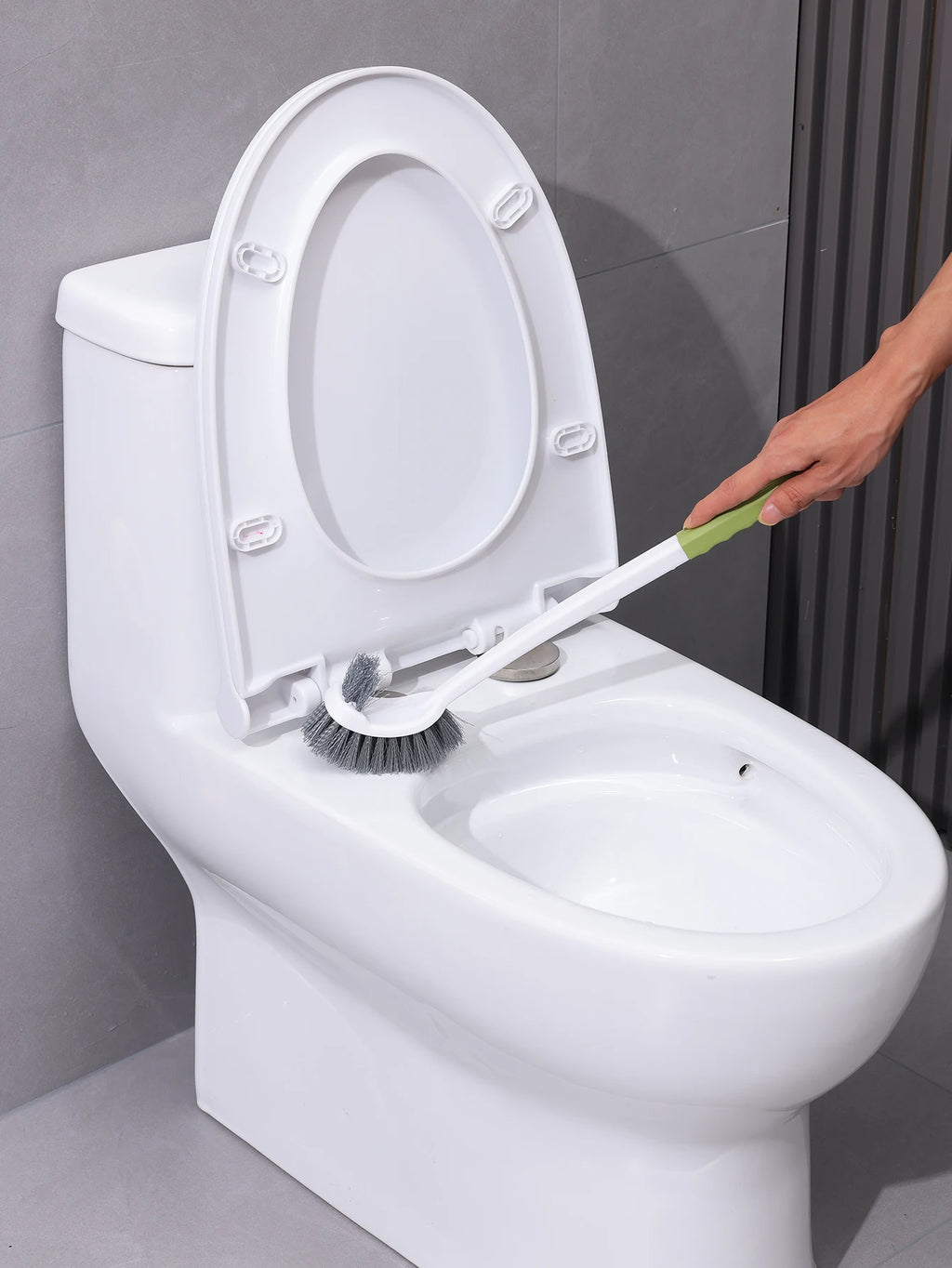 1/2pcs Household Toilet Brush With No Dead Corners No Punching In The Bathroom Wall Mounted Cleaning Brush Set With Base Durable