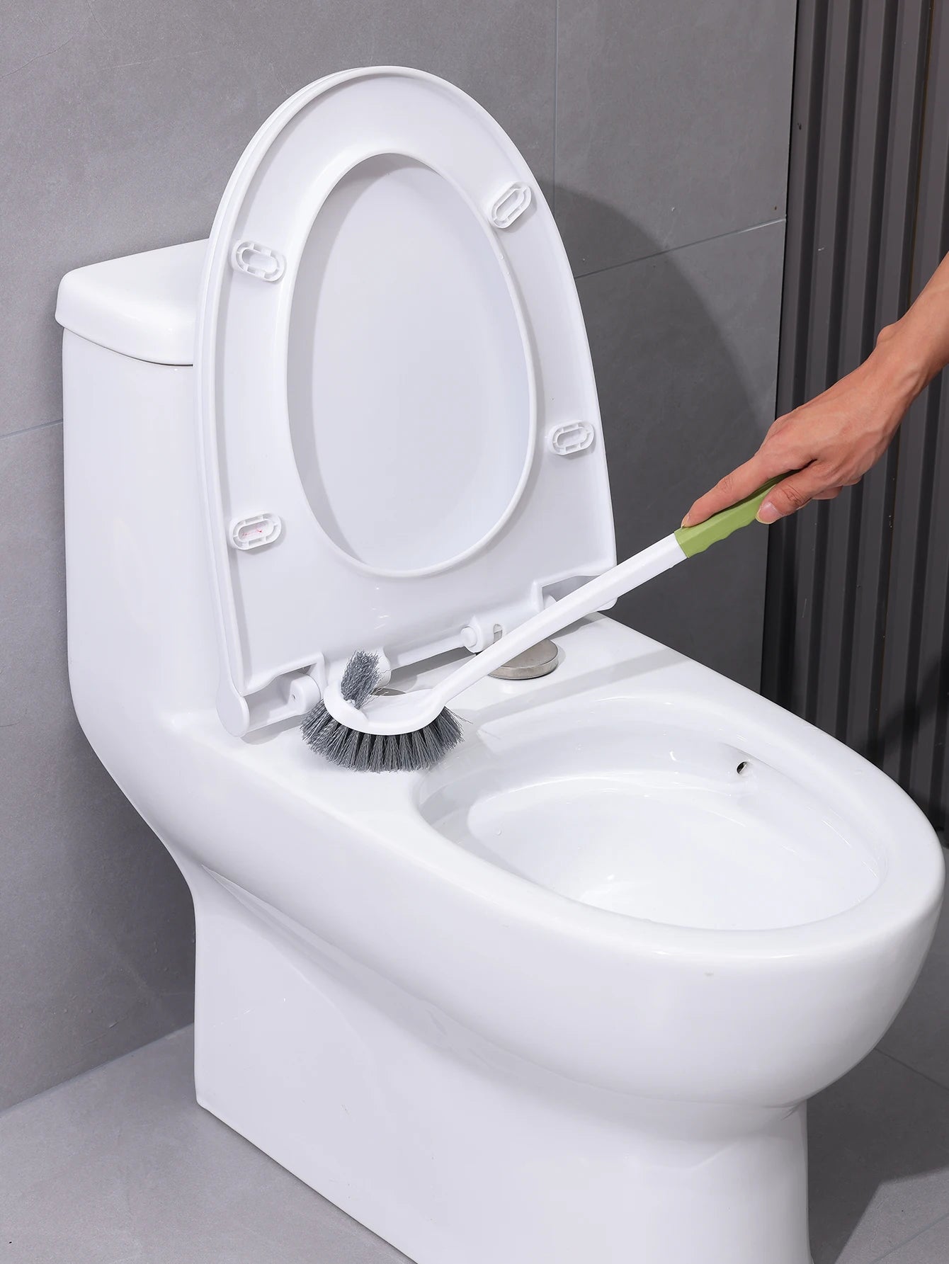 1/2pcs Household Toilet Brush With No Dead Corners No Punching In The Bathroom Wall Mounted Cleaning Brush Set With Base Durable