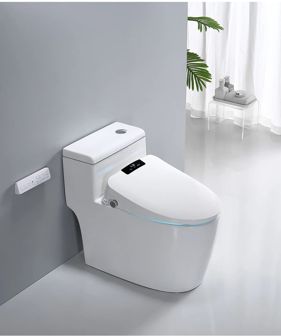 FOHEEL Auto Open Smart Toilets With Heated Bidet Seat Soft Close Toilet Seat