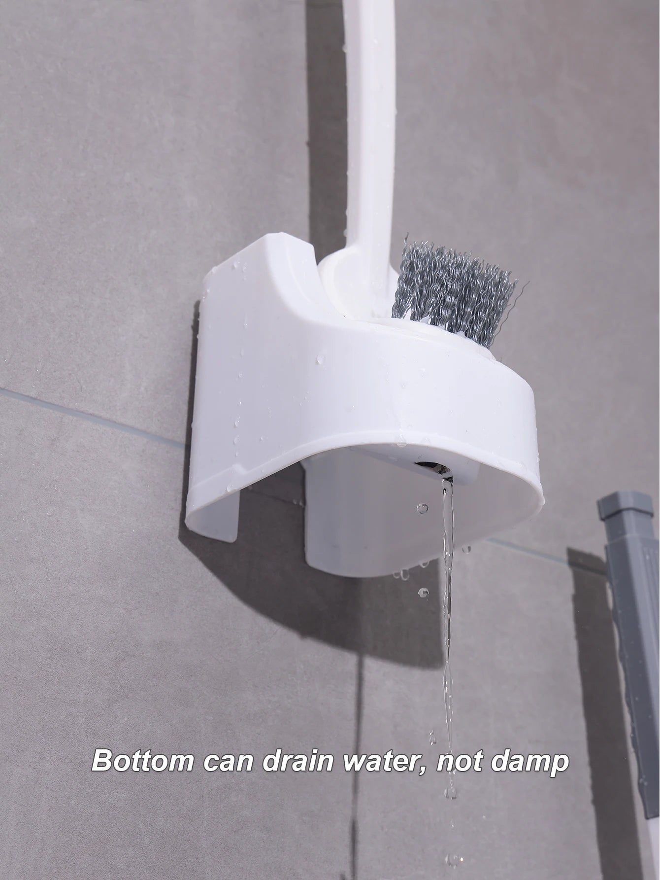 1/2pcs Household Toilet Brush With No Dead Corners No Punching In The Bathroom Wall Mounted Cleaning Brush Set With Base Durable