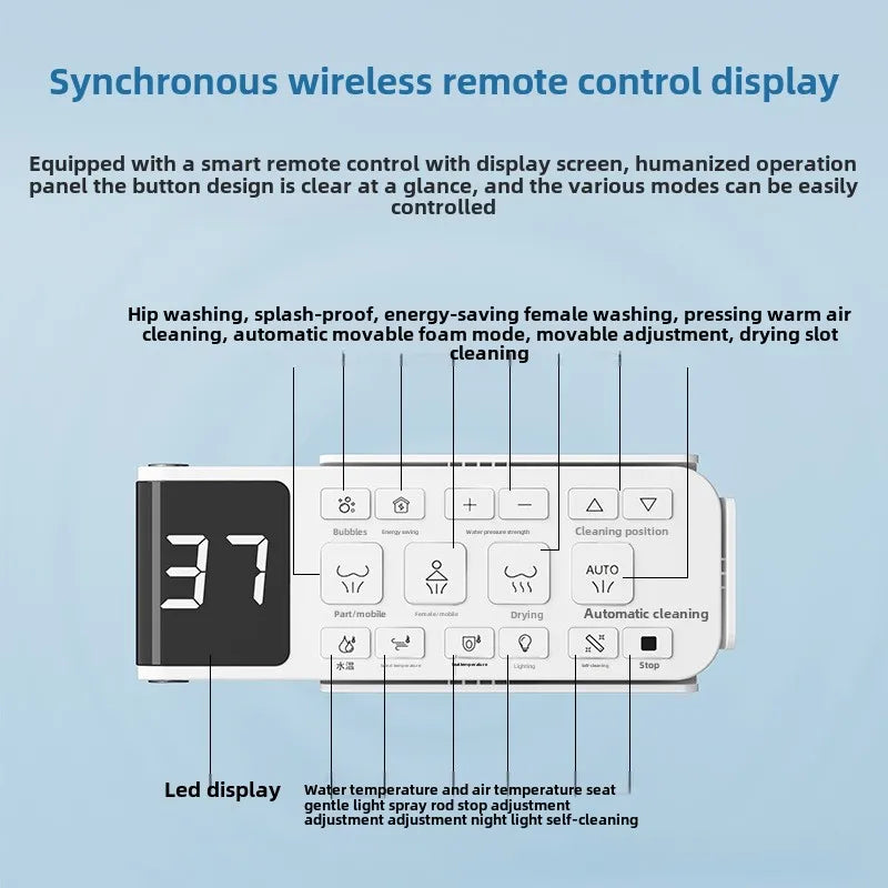 Automatic Intelligent Toilet Seat Cover with Cleaning and Drying Functions 110/220V Fully Automatic Smart Toilet Seat Cover
