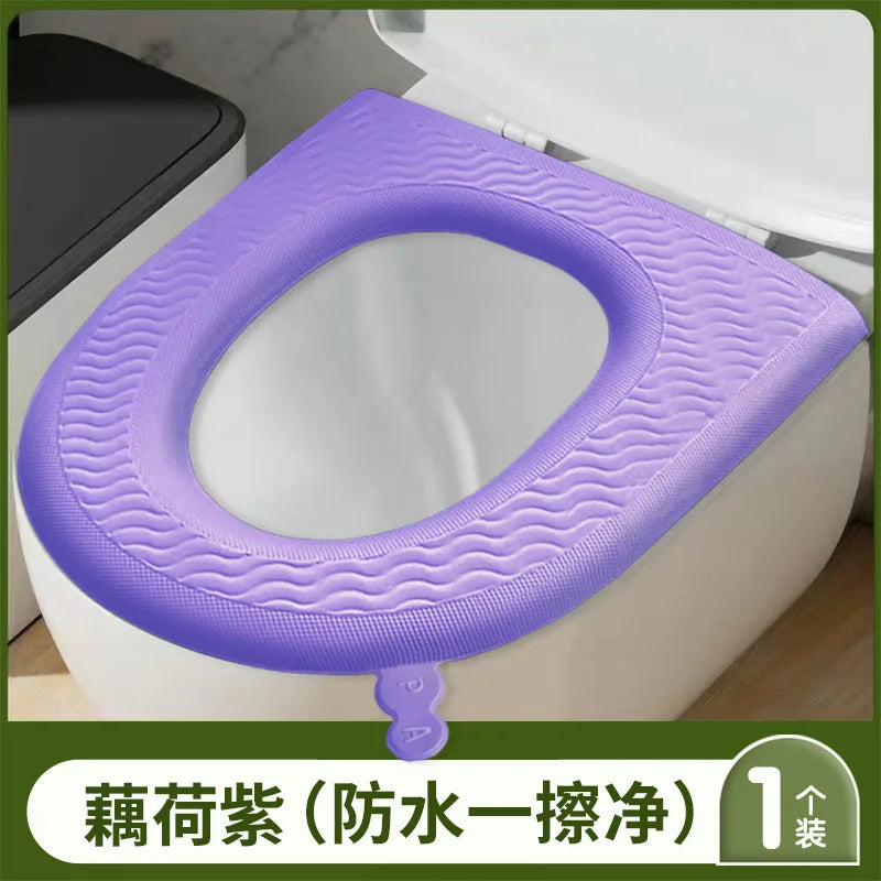 Universal Toilet Seat Macaron Color Four Seasons Closestool Mat Soft Toilet Seat Cushion Bathroom Toilet Accessories EVA