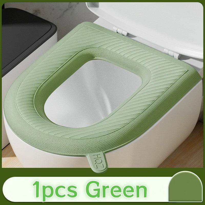EVA Toilet Seat Cushion Waterproof Warm Mat Washable Bathroom Accessories Organization Universal Lid Bowl Cover Portable Home