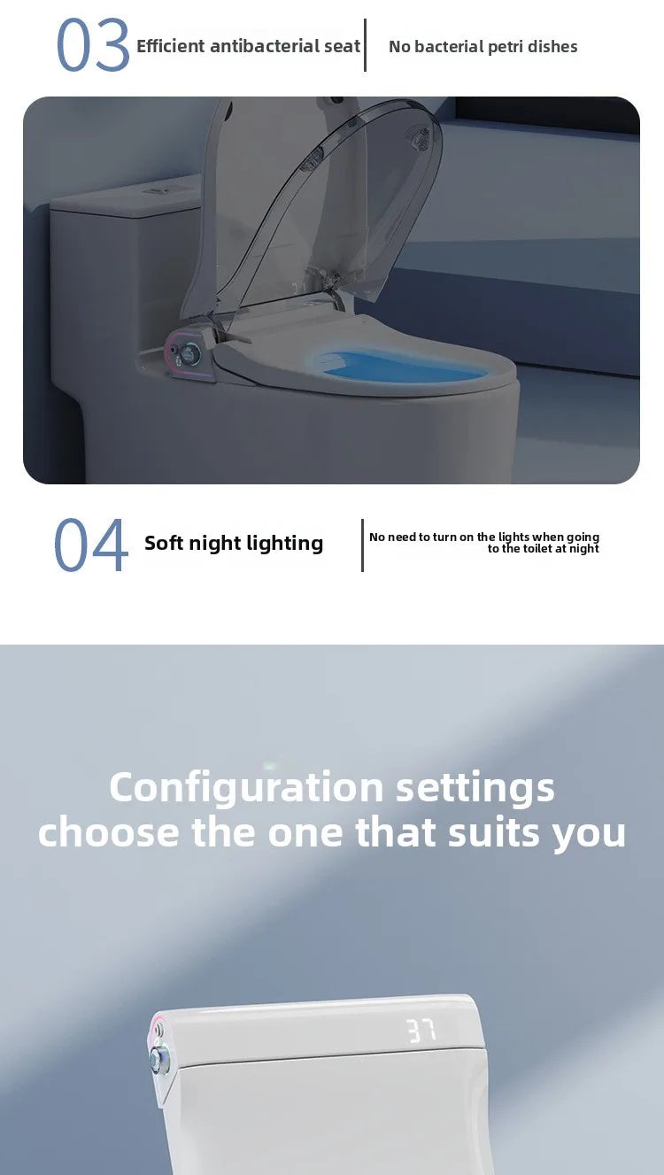 Auto Flip Smart Toilet Seat Cover with Constant Temperature Heating Multi Function Universal Bidet