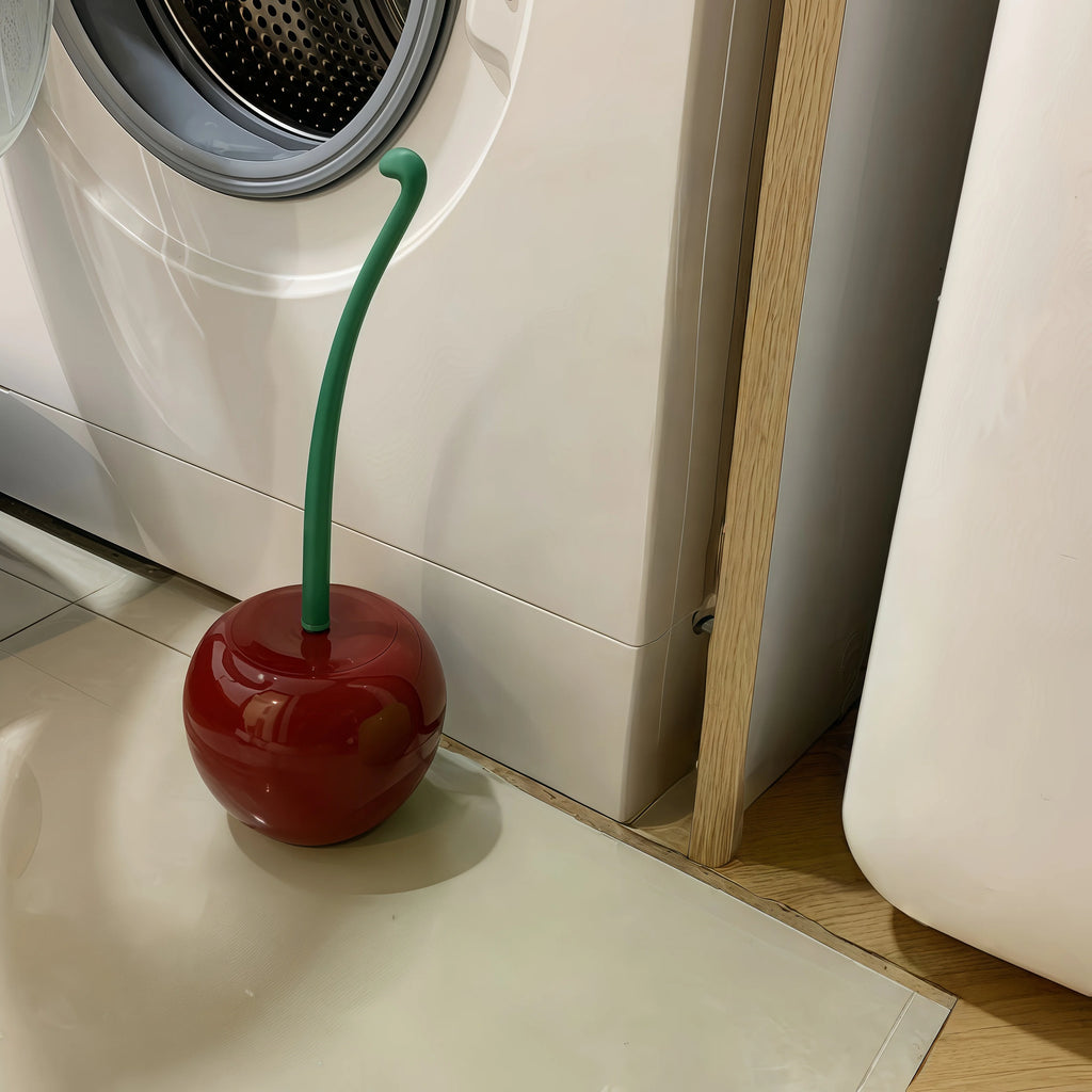 Hot Toilet Brushes, Toilet Holders, Bathroom Accessories, Creative and Cute Cherry Shaped Toilet Brush Holder Set Cleaning Tool