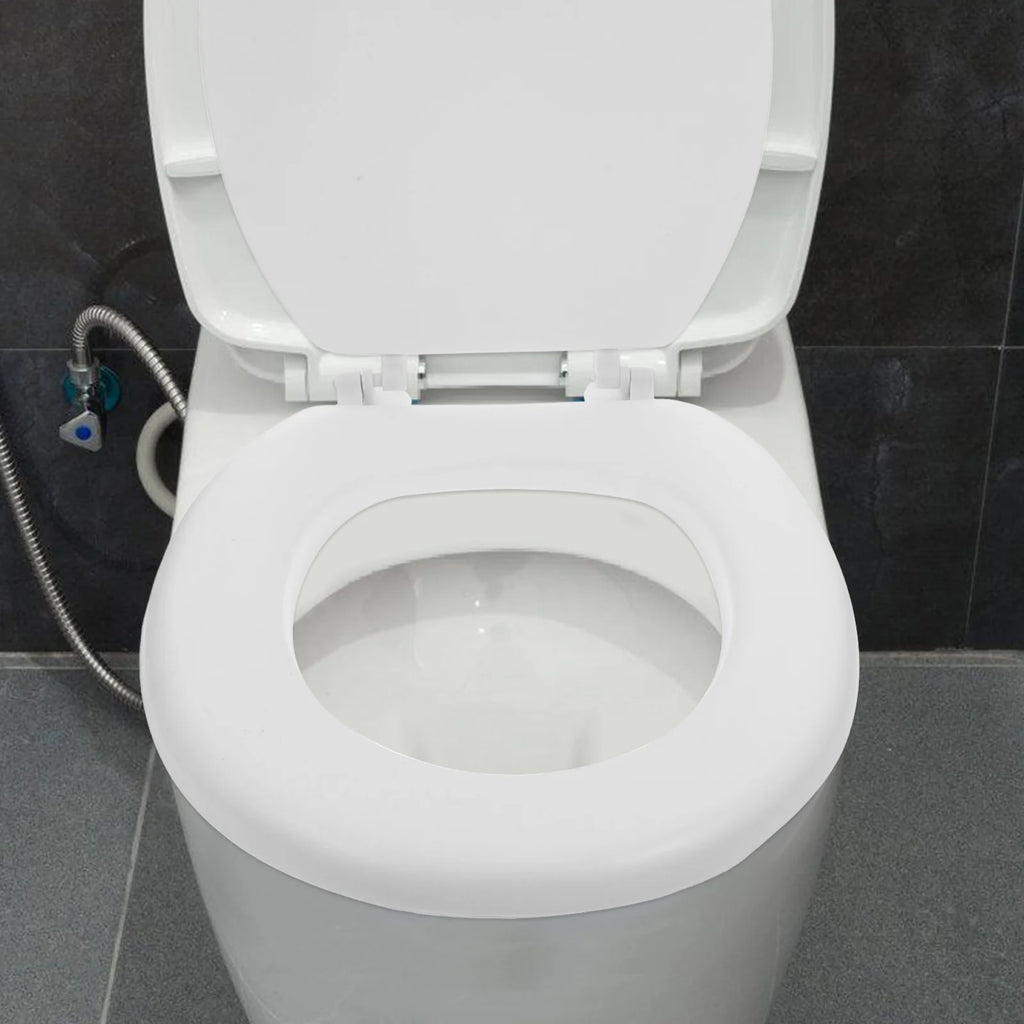 Foam Toilet Seat Thick Soft Cushion Elongated Padded Seat Cover Heavy Duty Glacier Bay Style Easy Clean Universal Fits