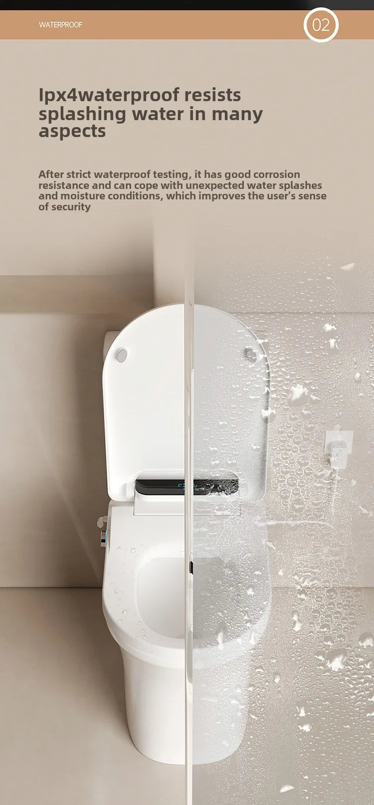 Intelligent Toilet Seat Cover with Electric Flush, Drying, Massage, Full-automatic, Instant-heating for Household Use