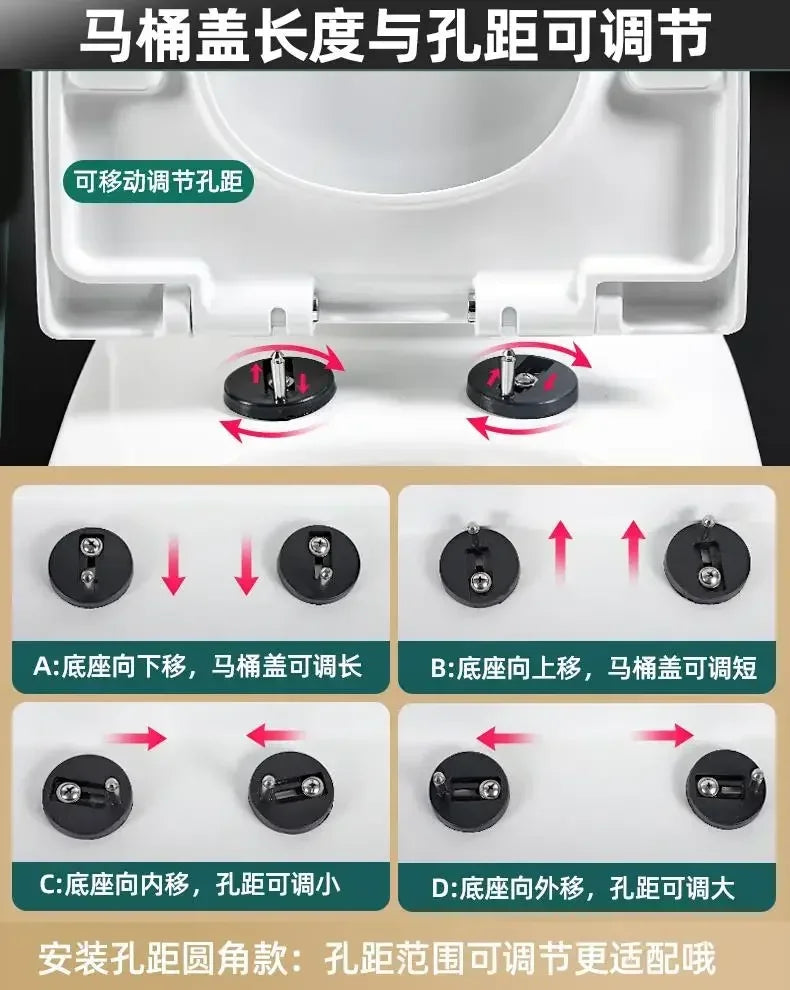 Flush Toilet Seat Cover Thickened For Household Use Circular  O-Type  Board