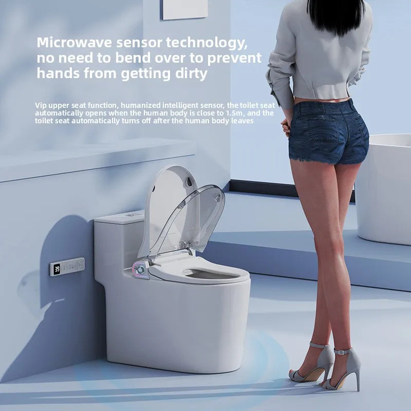 Auto Flip Smart Toilet Seat Cover with Constant Temperature Heating Multi Function Universal Bidet