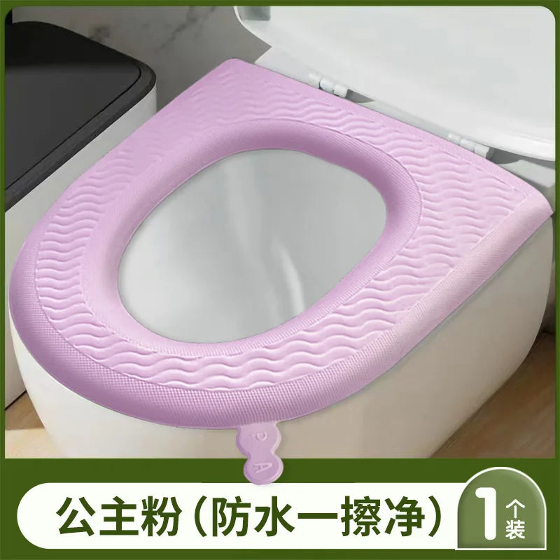 Universal Toilet Seat Macaron Color Four Seasons Closestool Mat Soft Toilet Seat Cushion Bathroom Toilet Accessories EVA
