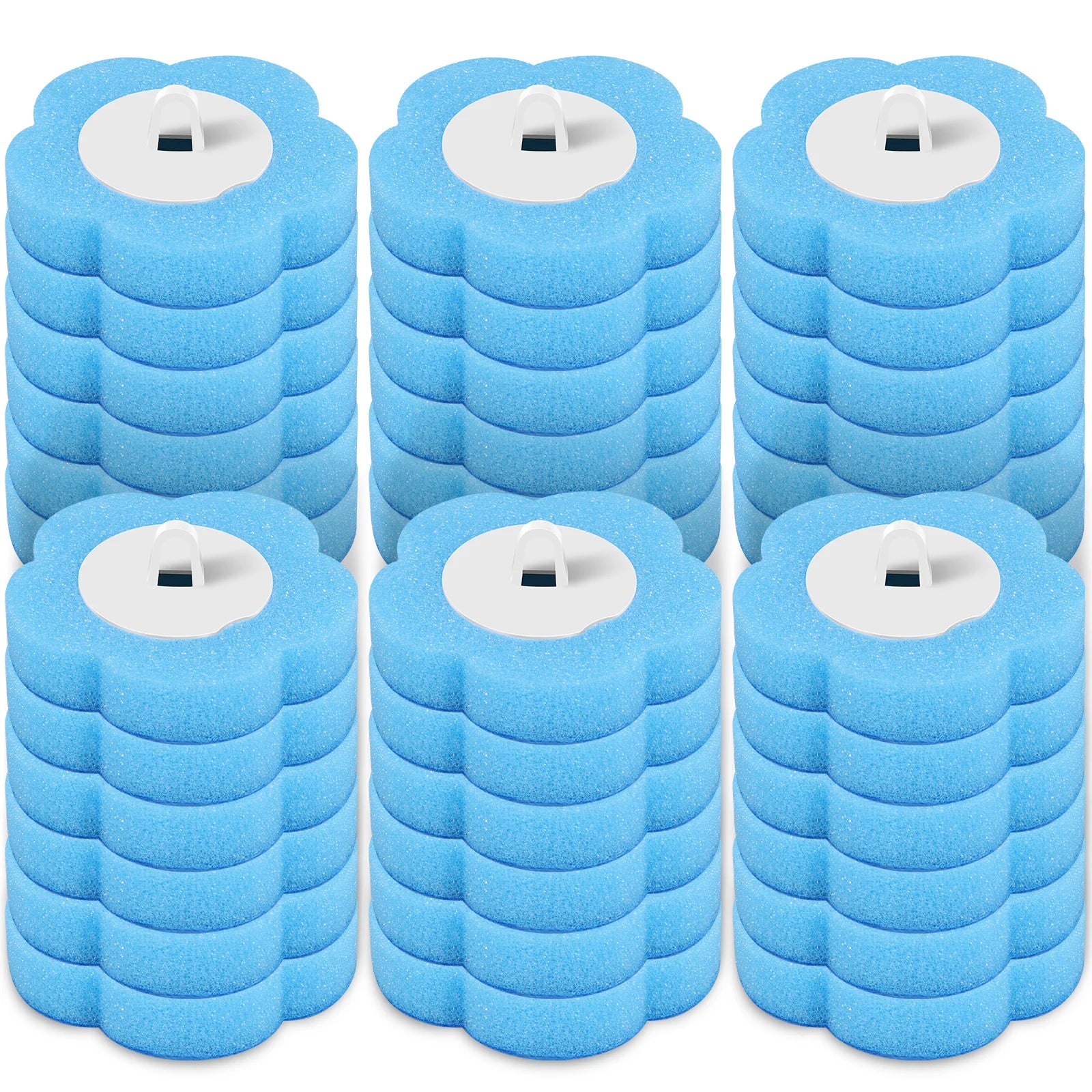 24/72Pcs Disposable Toilet Brush Long Handle Wall-mounted Wc Cleaning Tool Kit with Replaceable Brush Head Bathroom Accessories