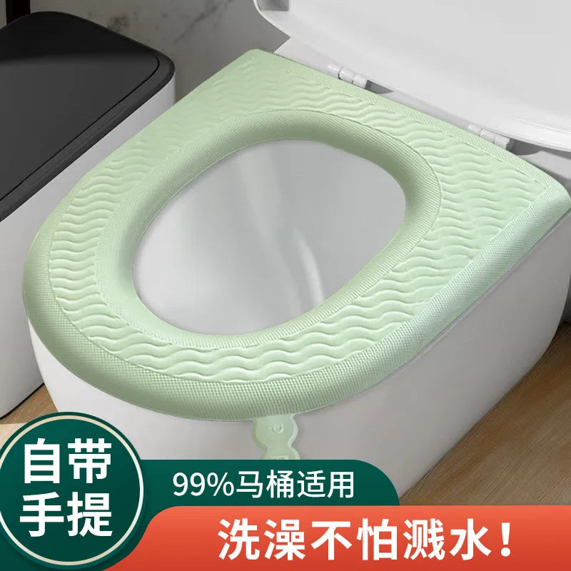 Universal Toilet Seat Macaron Color Four Seasons Closestool Mat Soft Toilet Seat Cushion Bathroom Toilet Accessories EVA