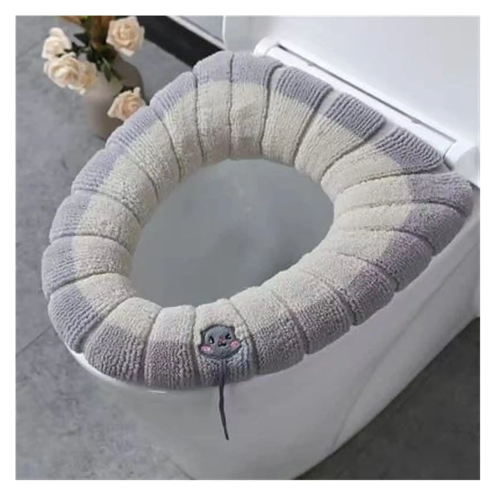 4/1 Pieces Toilet Seat Pad Toilet Seat Covers with Handle Soft Bathroom Toilet Lid Cover Cushion Thicker Stretchable Washable