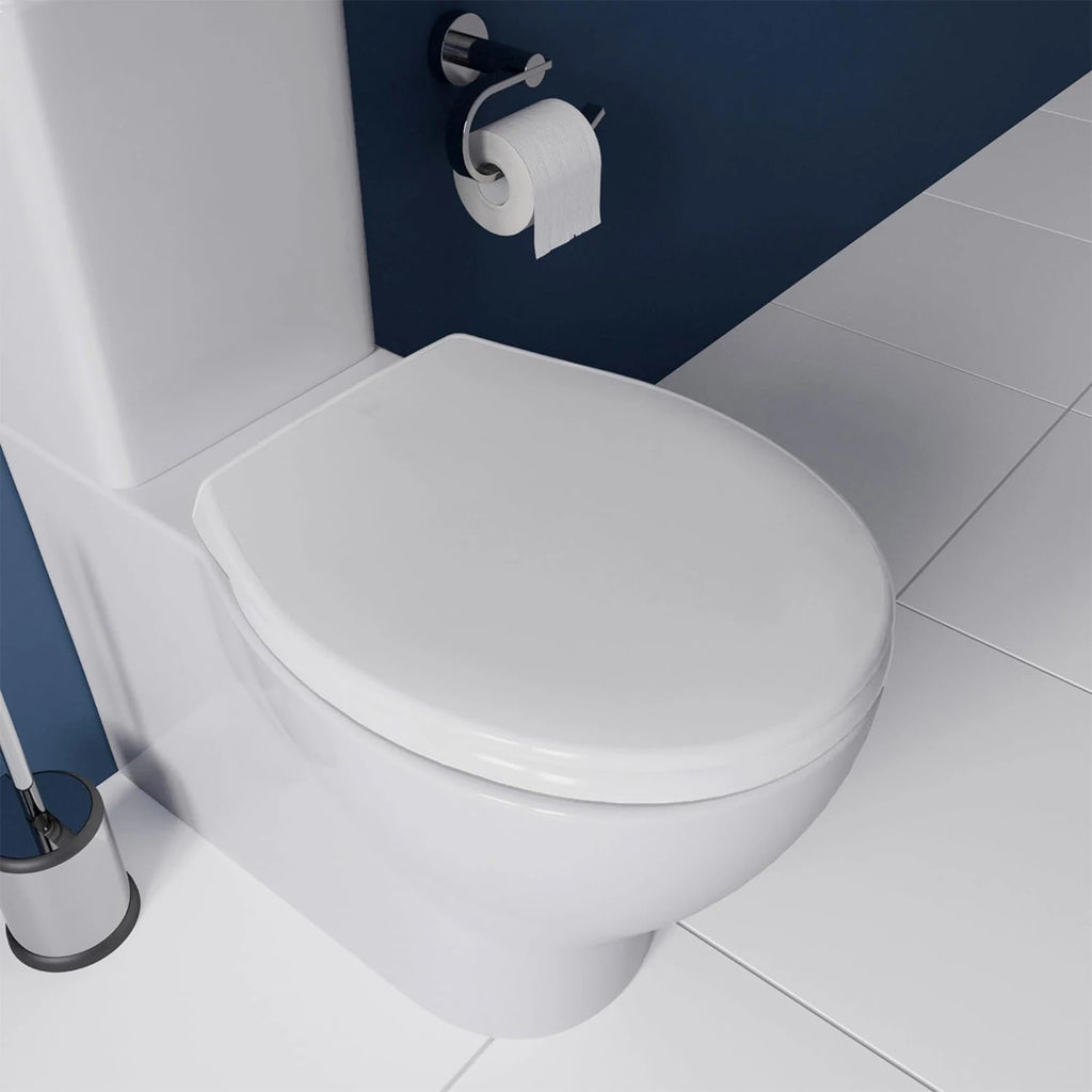 Square Slow-Close Toilet Seat Lid Cover Set Quick Release Thicken Replacement Universal Easy Installation For Home