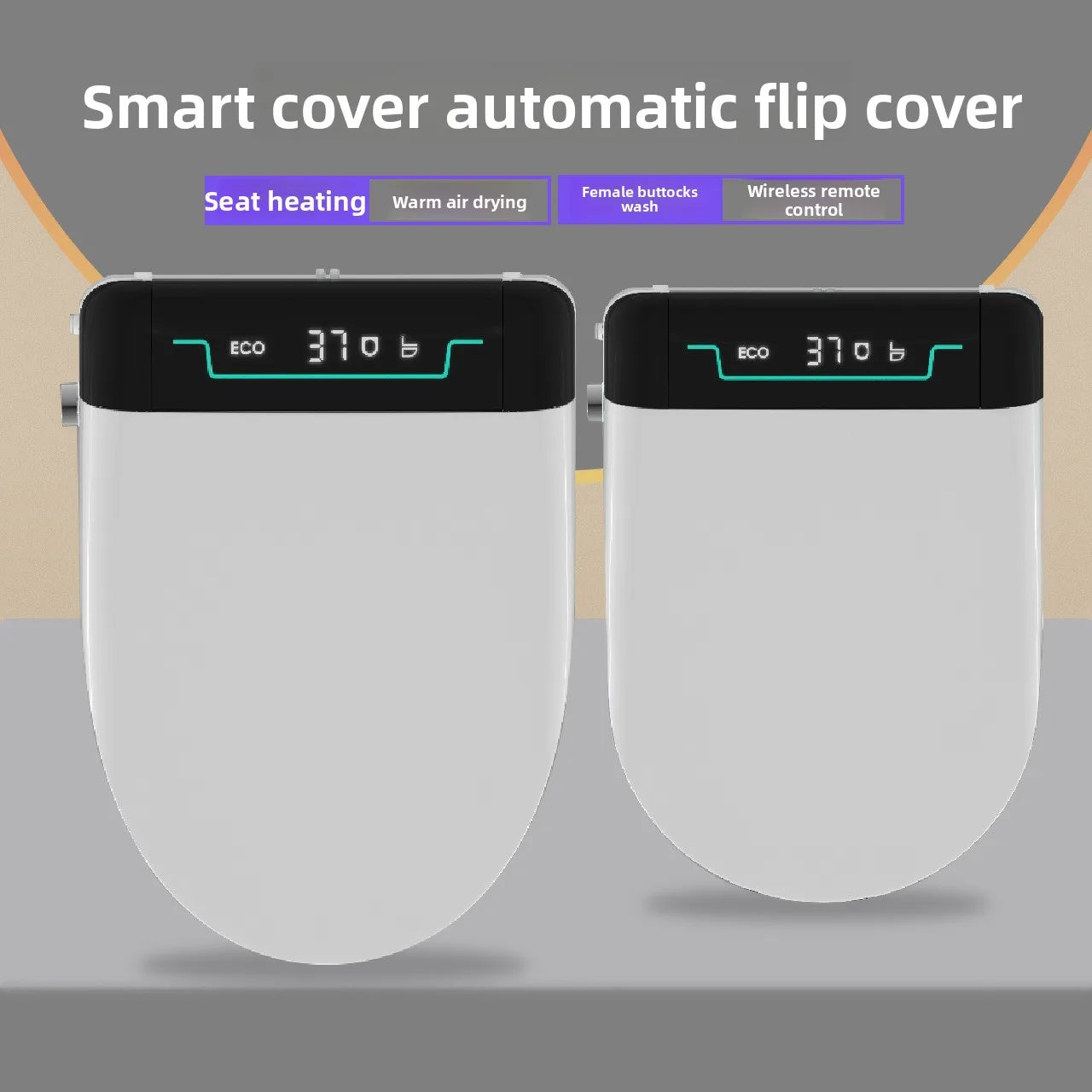 Smart Toilet Seat Cover Auto Flip Heating 110V 220V Bidet Dryer UV Shape for Home