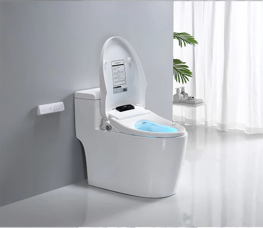 FOHEEL Auto Open Smart Toilets With Heated Bidet Seat Soft Close Toilet Seat